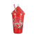 Christmas hat gift inserted paper straw cups PS double-layer inserted paper straw cups plastic water cups