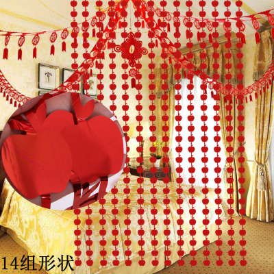 New Christmas party decorations, door curtains, wedding room curtains, birthday supplies, apple rain curtains