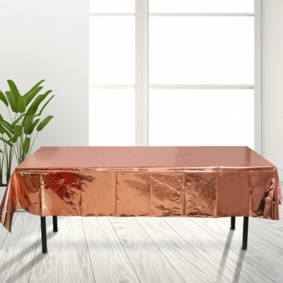 Large shiny silver tablecloth no-wash gold silver tablecloth Christmas party party decoration product gold silver aluminum foil tablecloth
