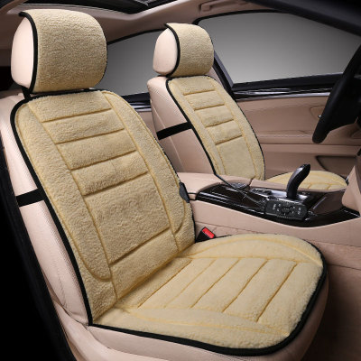 Cross-Border Wholesale Auto Heating Cushion Plush Universal Single Seat 12v24v Lamb Fleece Seat Cushion for Car Chair Cushion