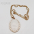 Thermal transfer oval crystal necklace can be customized picture