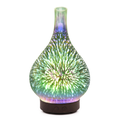Factory Hot Sale New Product 3D Glass Aromatherapy Machine Spray Household Bedroom Noiseless Aromatherapy Humidifier Nebulizing Diffuser Wholesale