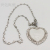 Heat transfer heart crystal necklace can be customized logo
