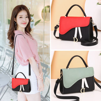 Factory price direct selling multi-functional women's bag 2020 new color contrast fashion trend embroidery line one-shou