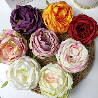Artificial Peony Peony Silk Flower DIY Garland Headdress Hairpin Wedding Decoration Artificial Flower Rose Fake Flower Wall