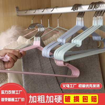 X52-8142 Non-Slip Clothes Hanger Adult Clothes Hanger Stainless Steel Bold Clothes Rack Household Clothes Hanger Clothes Support Clothes Hanger
