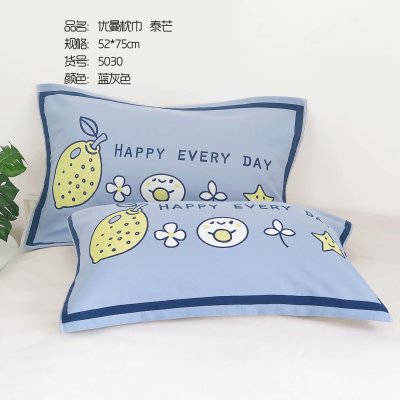 Bamboo Fiber Pillow Case One-Pair Package Anti-Saliva Anti-Head Oil Pillow Cover Single Single Pillow Case Anti-Slip