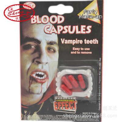 Foreign Trade Export Halloween Costumes and Props Blood Pills Dentures White Dentures Zombie Dentures Vampire Teeth