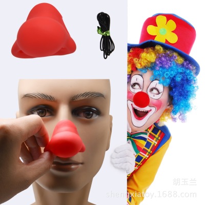 Cross-Border AliExpress Halloween Costumes And Props Rubber Clown Nose Stage Performance Trick Funny Nose Toy