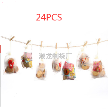 Manufacturers spot Christmas Organza stickers 24 sets of activated carbon package gift candy gauze bags
