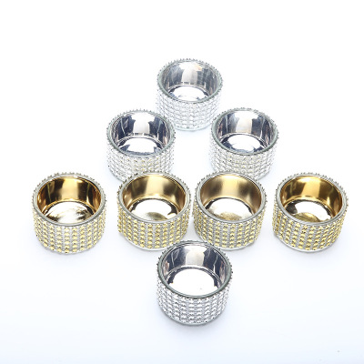 Glass candlestick electroplating laser cup candle cup electroplating silver cup Valentine's Day series