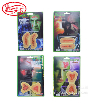 Halloween Costumes and Props Simulation Scar Sticker Film and Television Ball Props Fool's Day Spoof Toy