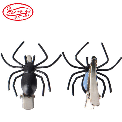 Cross-Border Amazon Halloween Dress-up Whole Body Simulation Curved Spider Barrettes Headdress Accessories Wholesale