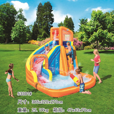 Bestway Water Slide Playground rock climbing Waterfall pool Park Inflatable Water Park for children