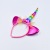 AliExpress Hot Sale Colorful Cat Ears Unicorn Headband European and American Children's Party Rainbow Unicorn Headband Long