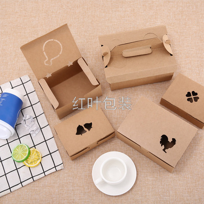 Wholesale Customized Take out Take Away Kraft Box Candy Biscuit Packaging Carton Gift Box