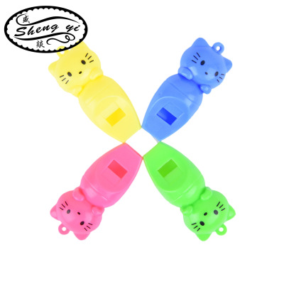 Plastic Children's Toy Whistle Referee Football Kitty Cat Whistle Kindergarten Student Gift Educational Toys