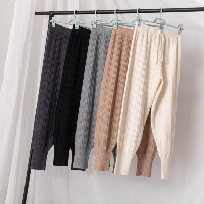 Autumn and Winter Knitting Grandma's Pants Loose Straight Casual Pants 2020 Winter New Woolen Wide Leg Pants