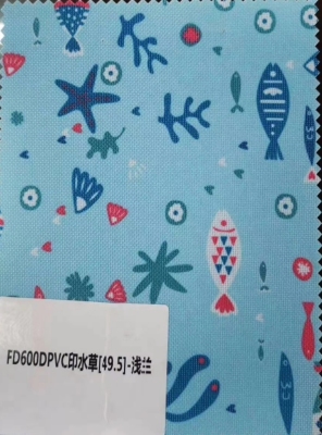 600dpvc Printed Striped Kitten Bag Material