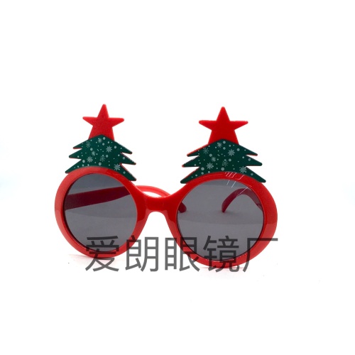 christmas party christmas tree modeling holiday party decoration glasses， masquerade party decoration