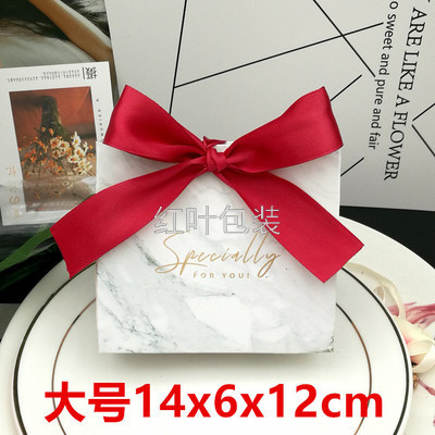 Wholesale Custom Marbling Gilding Candy Packaging Gift Box with Ribbon