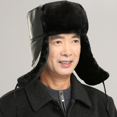 Northeast Lei Feng cap male military cap In winter Grandpa thickened warm old man locomotive dad cotton cap
