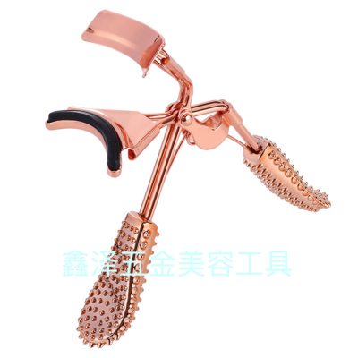 Rose gold eyelash curler with thorn handle electroplated eyelash curler