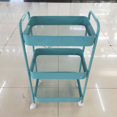 Mobile trolley store shelf kitchen basket store shelf floor IKEA bedroom baby products store shelf