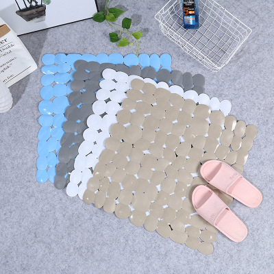 Bathroom bathroom square non-slip mat wholesale toilet bath waterproof mat with suction cup PVC bath mat