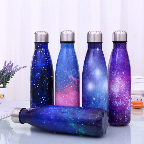 Factory Direct Creative Starry Sky Cola Bottle Cup Outdoor Sports Portable Stainless Steel Thermos Cup Water Cup Gift Wholesale 