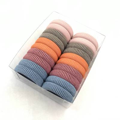 New nylon jacquard cornflower small check high stretch rubber band head ring 20 a box