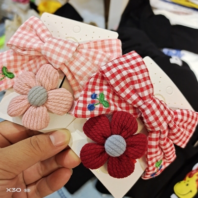 Korean Style Children's Bow Hair Clips Hair Accessories Baby Princess Cute Cartoon Hairpin Girl Side Clip Headdress Girl