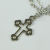 European and American Famous Retro Exaggerated Ornament Skull Cross Men's Necklace Cross Necklace