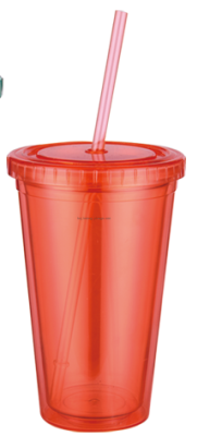 Sports Bottle Series Fashion Exquisite Cup Double Layer Cup with Straw Small Number