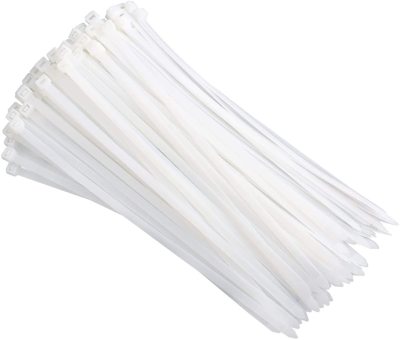 Cable Zip Ties Heavy-Duty Self-Locking Nylon Cable Ties Suitable for Cable 100 Pack 10 Inches, White