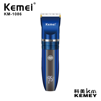 Cross-Border Factory Direct Sales Kemei Hair Scissors KM-1086 Professional Hair Clipper LCD Display