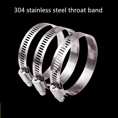 304 Stainless Steel Clamp Throat Clamp Clamp Pipe Clamp Water Pipe Strong Pipe Clamp Clamp Pipe Tie Fixed Tight Hoop Buckle