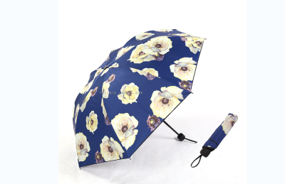 Black Glue Water-Changing Sun Umbrella Sun Umbrella Triple Folding Umbrella Sun Umbrella Sunshade Umbrella Wholesale