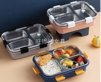 304 Stainless Steel Lunch Box (3 Grids) Side as Box Lunch Box New Lunch Box