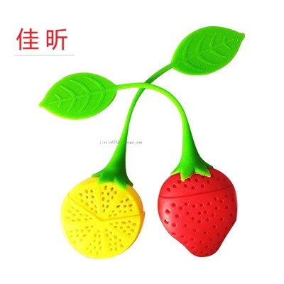 Factory Direct Sales Mini Strawberry Lemon Pear Bag Tea Funnel Tea Maker Tea Filter Silicone Tea Ball