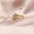 Full Diamond Opening Creative New Ring Copper Plated 18K Gold Inlaid Zircon Slightly Swing Adjustable Ring Wholesale