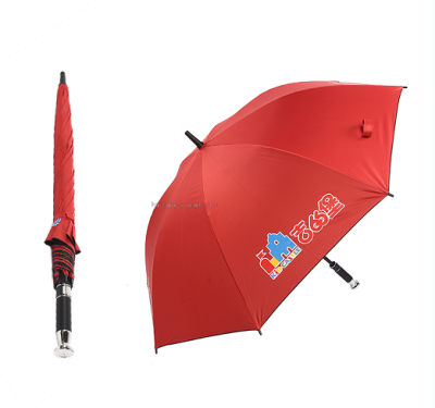 All-Fiber Golf Umbrella Custom Automatic Straight Rod Long Handle Advertising Umbrella Oversized Windproof Umbrella Wholesale Custom Log