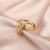 Factory Direct Sales Mori Elegant Leaves Zircon Index Finger Ring Korean Net Red Girl Fashion Cool Non-Mainstream Design