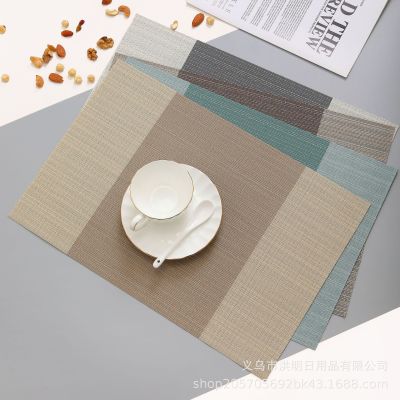 Three Tesslin Insulated Dining Table Mat Hotel Restaurant PVC Dish Mat Water-Washed and Quick-Drying Cross-Border Special Placemat