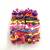 New Elastic Two-Color Linen Flower Color Braid Top Cuft Furry Ball 12 PCs a Box