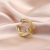 European and American Ins Fashion Creative Knotted Ring AAA Micro Inlaid Zircon Open Adjustable Wide Ring Spot Wholesale