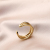 New Double-Layer Simple Full Diamond Adjustable Ring Cross-Border Ring Ins Trendy Non-Mainstream Design Normcore Style Wholesale