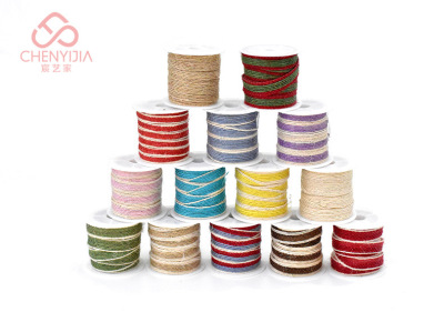 European and American Color Hot-Selling Color Woven Fishing Line Handmade DIY Floral Ribbon
