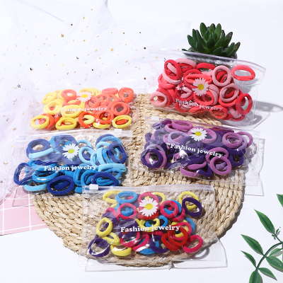 Korean Small Hair Ring Baby Towel Ring Does Not Hurt Hair Rubber Band Girls Macaron Color Hair Tie Children's Hair Accessories