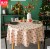 Christmas Red Bronzing round Tablecloth Printed Cotton Linen Holiday Table Cloth Covering Cloth Coffee Table Rectangular